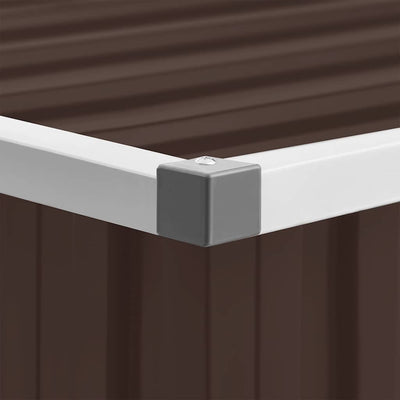 Ruskea puutarhan varastoarkku Ghesin 149x99x93cm