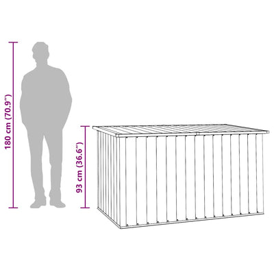 Ruskea puutarhan varastoarkku Ghesin 171x99x93cm