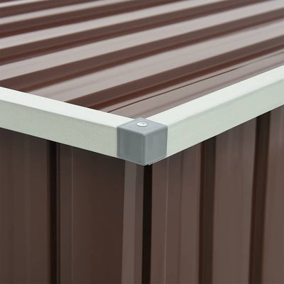 Ruskea puutarhan varastoarkku Ghesin 171x99x93cm