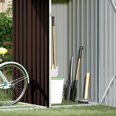 Ruskea puutarhan polttopuuvaja Stiopoane 245x98x159cm (galvanoitu teräs)