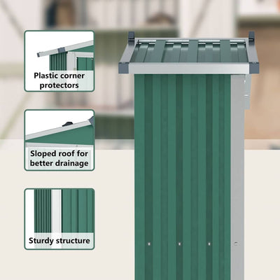 Vihreä puutarhavaja Melony 116x45x175cm (galvanoitu teräs)