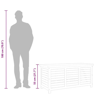 Puutarhan varastolaatikko Crisan 117x50x55cm (eukalyptuspuu)