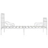 Valkoinen sängynrunko sälepohjalla Cochinwala 90x200cm (metalli)