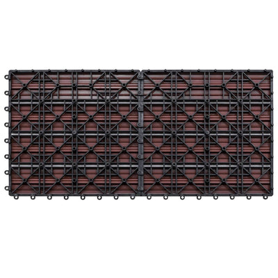 WPC-laatat 60x30 cm 6 kpl 1m² ruskea