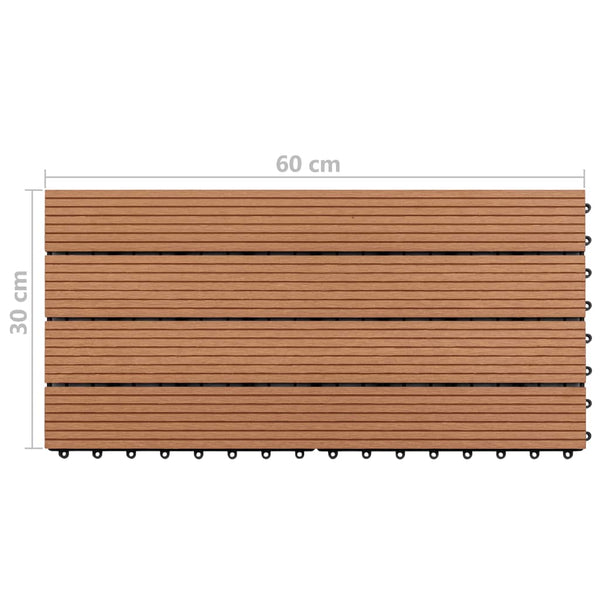 Ruskea wpc-laatat Frantina 60x30cm (6 kpl 1m²)