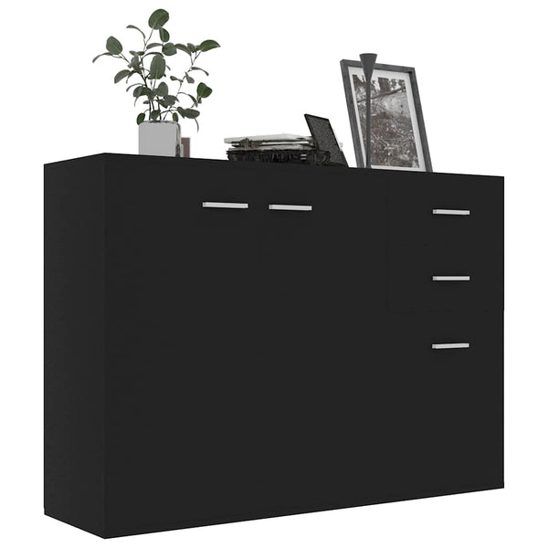 Senkki musta 105x30x75 cm lastulevy