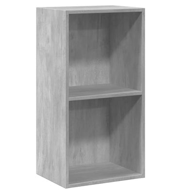 2-tasoinen kirjahylly betoninharmaa 40x30x76,5 cm lastulevy