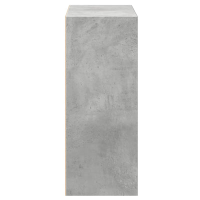 2-tasoinen kirjahylly betoninharmaa 40x30x76,5 cm lastulevy