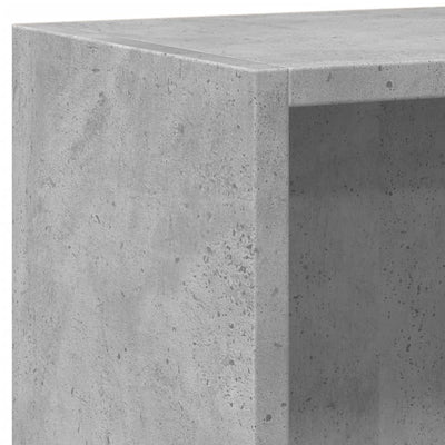 2-tasoinen kirjahylly betoninharmaa 40x30x76,5 cm lastulevy