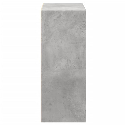 2-tasoinen kirjahylly betoninharmaa 60x30x76,5 cm lastulevy
