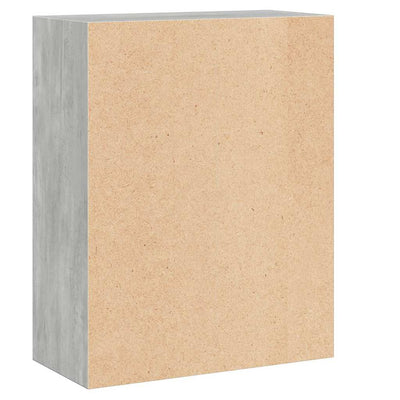 Betoninharmaa kirjahylly Kourous 60x30x76,5cm (2-tasoinen, lastulevy)