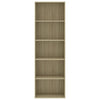 5-tasoinen kirjahylly Sonoma-tammi 60x30x189 cm lastulevy