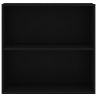 Musta kirjakaappi Kourous 80x30x76,5cm (2-kerroksinen, puinen)