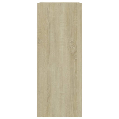 2-tasoinen kirjahylly sonoma-tammi 80x30x76,5 cm lastulevy