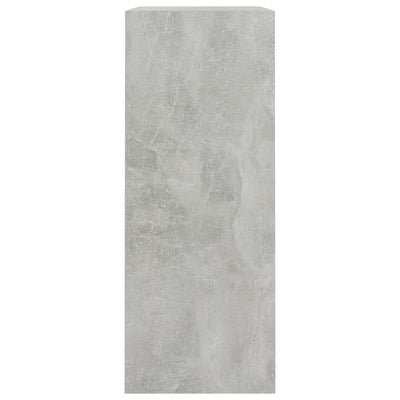2-tasoinen kirjahylly betoninharmaa 80x30x76,5 cm lastulevy