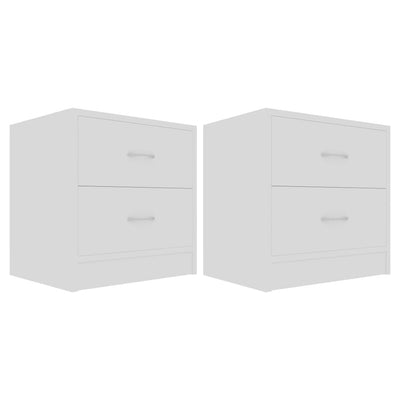 Valkoinen yöpöydät Katrin 40x30x40cm (2 kpl puinen)