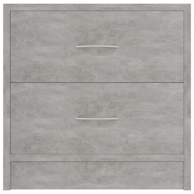 Yöpöydät 2 kpl betoninharmaa 40x30x40 cm tekninen puu
