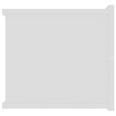 Yöpöydät 2 kpl valkoinen 40x30x30 cm tekninen puu