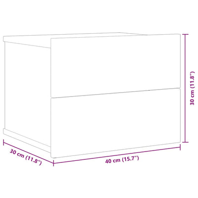 Sonoma tammi yöpöytä Witting 40x30x30cm (lastulevy)