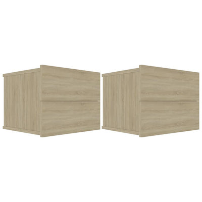 Yöpöydät 2kpl sonoma tammi 40x30x30 cm tekninen puu
