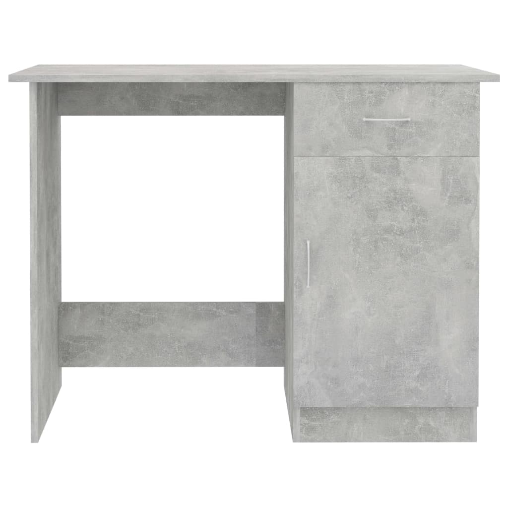 Betoninharmaa työpöytä Abbdulah 100x50x76cm (puinen)