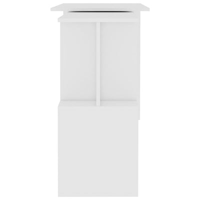 Valkoinen kulmapöytä Helviga 200x50x76cm (puinen)