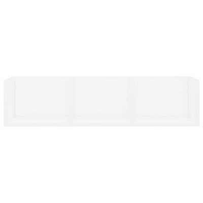 Valkoinen cd-seinähylly Schrepler 75x18x18cm (puinen)