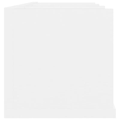 Valkoinen cd-seinähylly Schrepler 75x18x18cm (puinen)