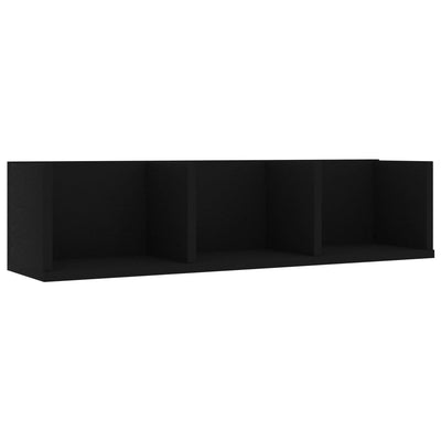 CD-seinähylly musta 75x18x18 cm tekninen puu