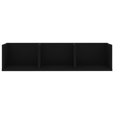 CD-seinähylly musta 75x18x18 cm tekninen puu
