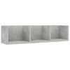 CD-seinähylly betoninharmaa 75x18x18 cm tekninen puu