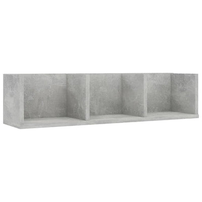 CD-seinähylly betoninharmaa 75x18x18 cm tekninen puu