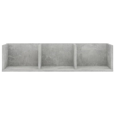 CD-seinähylly betoninharmaa 75x18x18 cm tekninen puu