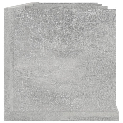 CD-seinähylly betoninharmaa 75x18x18 cm tekninen puu