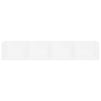 Valkoinen cd-seinähylly Mariene 100x18x18cm (puinen)