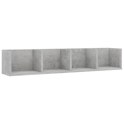CD-seinähylly betoninharmaa 100x18x18 cm tekninen puu