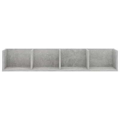 CD-seinähylly betoninharmaa 100x18x18 cm tekninen puu