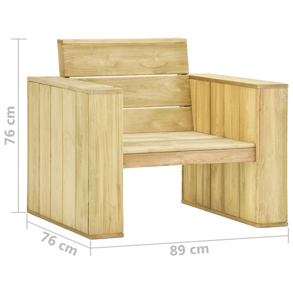 Puutarhatuoli Creasetin 89x76x76cm (kyllästetty mänty)