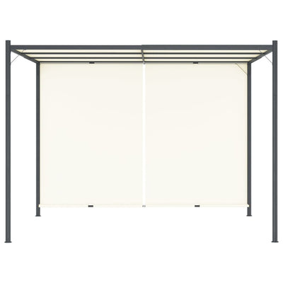 Kermanvalkoinen pergola säädettävällä katolla Ae 3x3 m (teräs)