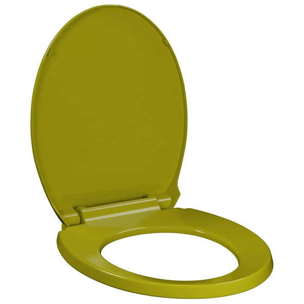 WC-istuin pehmeästi sulkeutuva vihreä soikea