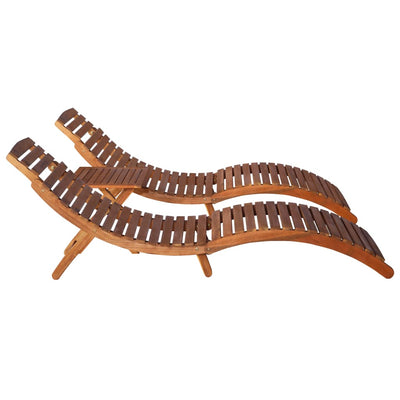 3-osainen aurinkotuoli ja teepöytä Necoara (akaasiapuu)