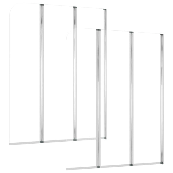 Kylpyammeen seinät 2 kpl 104x130 cm karkaistu lasi läpinäkyvä