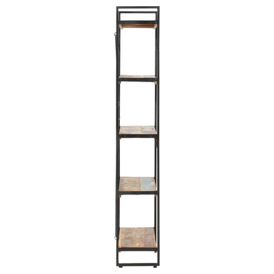 5-tasoinen kirjahylly 90x30x180 cm täysi kierrätetty puu