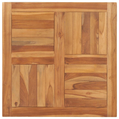 Pöytälevy täysi tiikki 70x70x2,5 cm