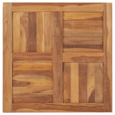 Pöytälevy täysi tiikki 70x70x2,5 cm