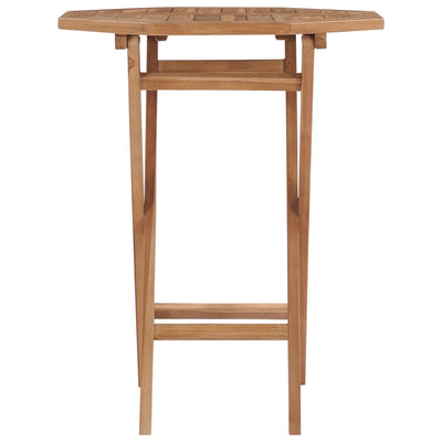 Kokoontaitettava puutarhapöytä 60x60x75 cm täysi tiikki