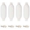 Veneen lepuuttaja 4 kpl valkoinen Ø 11x40 cm PVC
