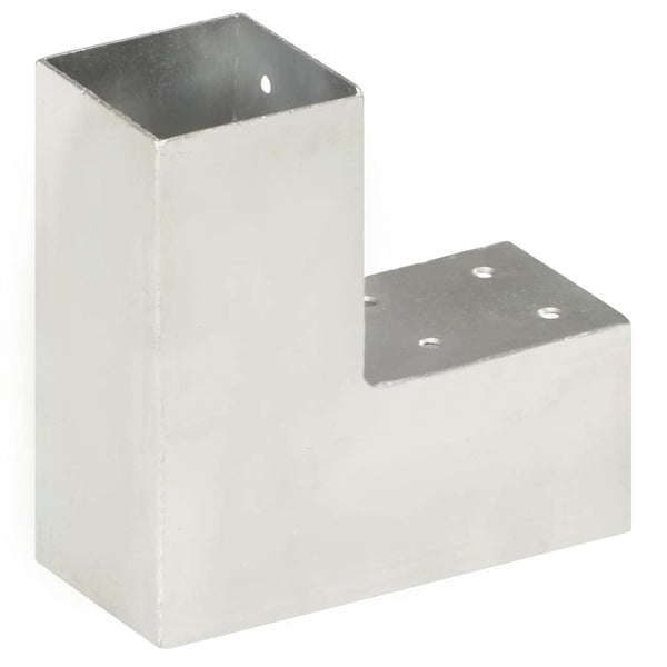Tolppaliittimet 4 kpl L-muoto galvanoitu metalli 71x71 mm