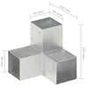 Tolppaliittimet 4 kpl Y-muoto galvanoitu metalli 91x91 mm