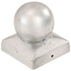 Pallon muotoiset tolpan kärjet 6 kpl galvanoitu metalli 81x81mm